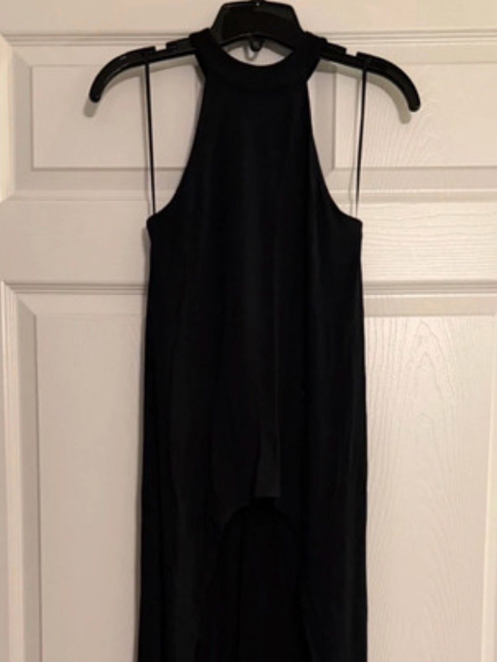 Express Black Halter Lace-Up High Low Shirt Size S